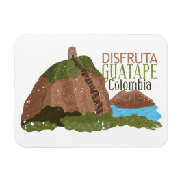 Guatape Colombia El Peñol Vintage Travel Magnet