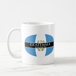 Guatemala 1821 Weißer Text - Flagge Kaffeetasse