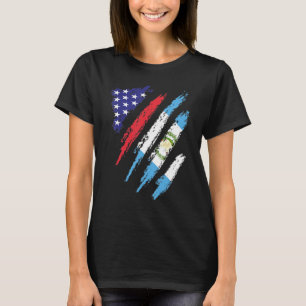 Guatemala Amerikanische Flagge USA Patriot Erbe T-Shirt
