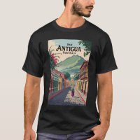 Guatemala Antigua Illustration Reisen Vintag