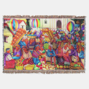 Guatemala Art Throw Blanket Decke