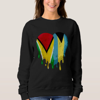 Guatemala Bahamas Flag Heart Citizen Grown Patriot Sweatshirt