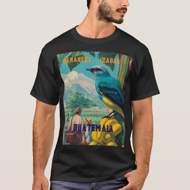 GUATEMALA, BANANERA IZABAL Retro poster T-Shirt (Vorderseite)