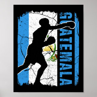 Guatemala Boxing Team Guatemala Flaggen Boxhandsch Poster