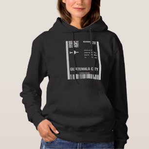 Guatemala City Bordkarte Flugticket Reise Hoodie