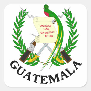 GUATEMALA - Emblem/Fahne/Wappen/Symbol Quadratischer Aufkleber