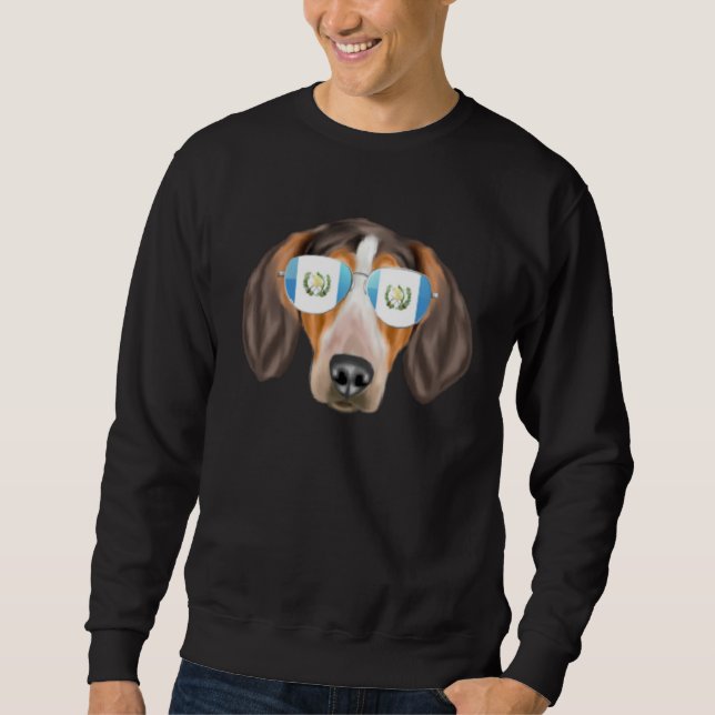 Guatemala Flag American English Coonhound Guatemal Sweatshirt (Vorderseite)
