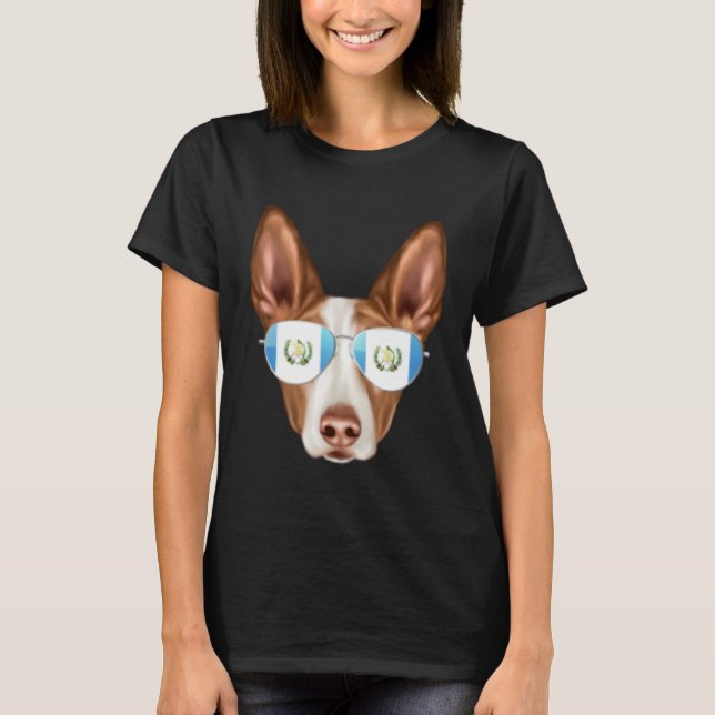 Guatemala Flag Ibizan Hound Dog Guatemala Pocket T-Shirt (Vorderseite)