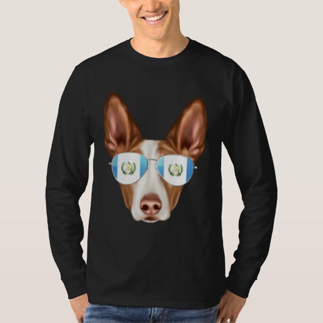 Guatemala Flag Ibizan Hound Dog Guatemala Pocket T-Shirt (Vorderseite)