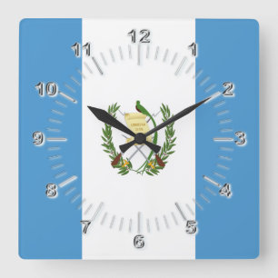 Guatemala flag quadratische wanduhr