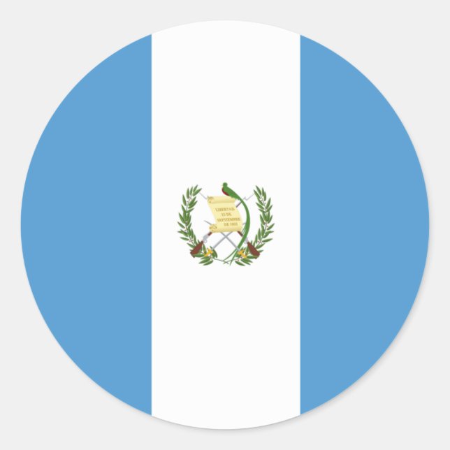 Guatemala flag  runder aufkleber (Vorderseite)