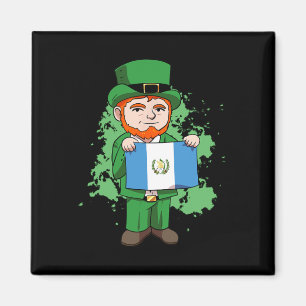 Guatemala Flag St Patricks Day Leprec Magnet