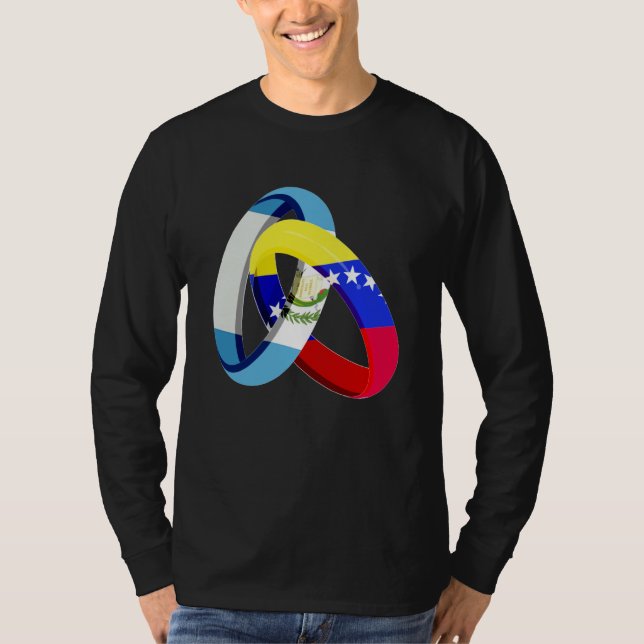 Guatemala Flag Venezuela Grown Ring Marriage Weddi T-Shirt (Vorderseite)