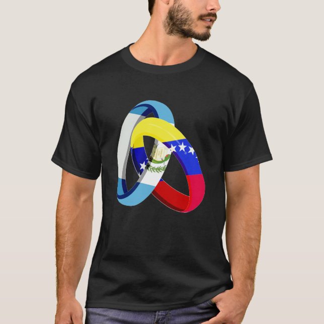 Guatemala Flag Venezuela Grown Ring Marriage Weddi T-Shirt (Vorderseite)