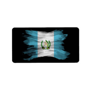 Guatemala-Flagge Adressaufkleber