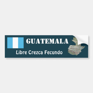 Guatemala-Flagge + Karten-Autoaufkleber Autoaufkleber