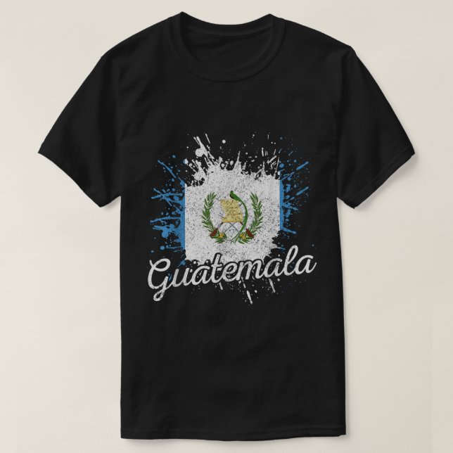 Guatemala Flagge Pride Chapin Chapina Vin T-Shirt (Design vorne)