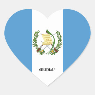 Guatemala Flagge Splendid Patriotic Herz-Aufkleber