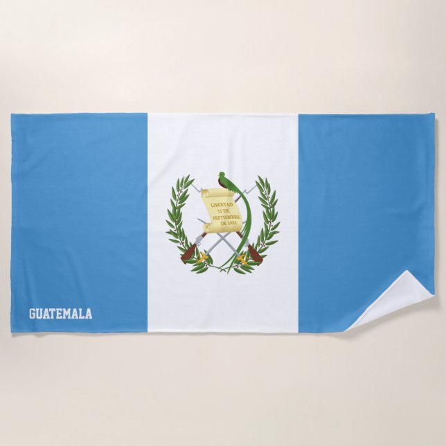 Guatemala Flagge Splendid Patriotic Strandtuch (Vorderseite)