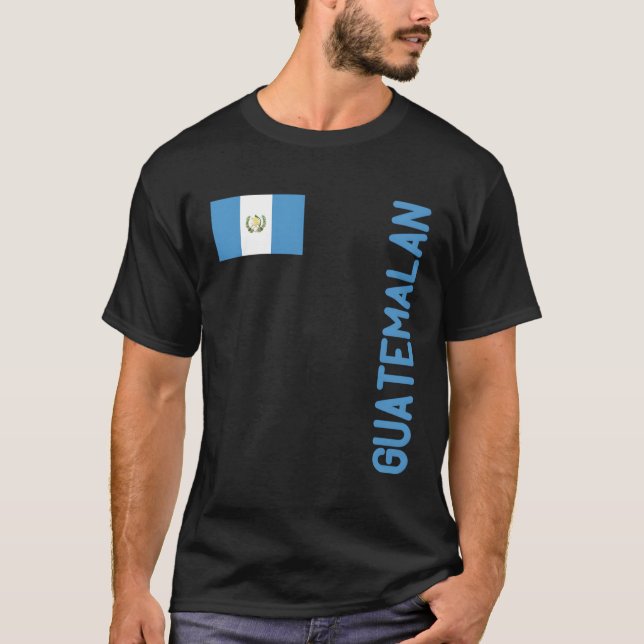 Guatemala-Flagge und Guatemala-Wurzeln T-Shirt (Vorderseite)