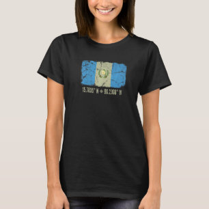 Guatemala-Flaggen Koordinaten Männer Frauen guatem T-Shirt