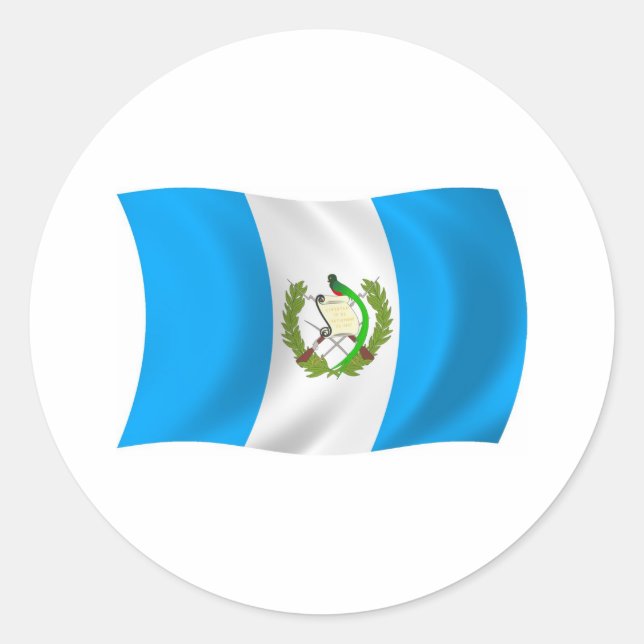Guatemala-Flaggenaufkleber Runder Aufkleber (Vorderseite)