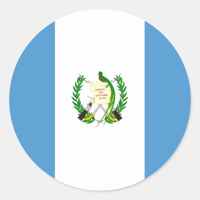 Guatemala-Flaggenaufkleber Runder Aufkleber (Vorderseite)