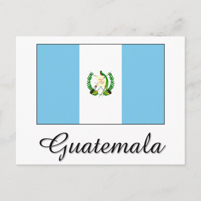 Guatemala-Flaggendesign Postkarte (Vorderseite)