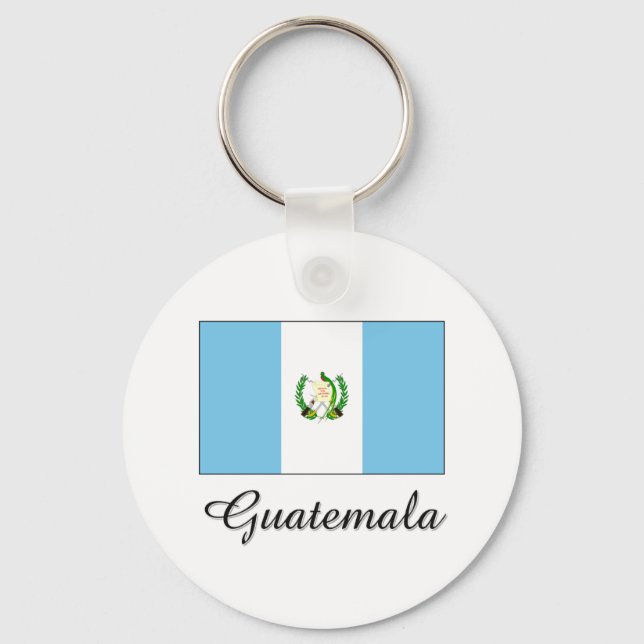 Guatemala-Flaggendesign Schlüsselanhänger (Vorderseite)