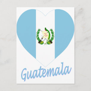 Guatemala-Flaggenherz Postkarte