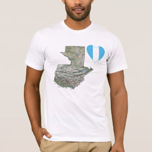 Guatemala Flaggenherz und T - Shirt