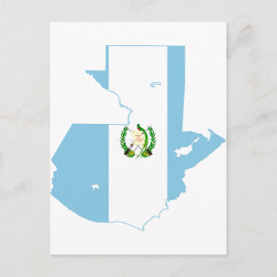 Guatemala Flaggenkarte GT Postkarte