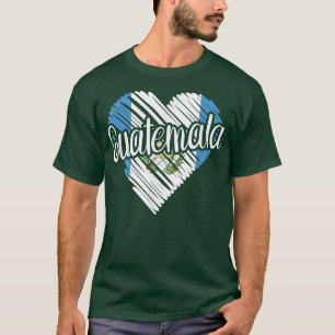 Guatemala für Männer Guatemaltekische Herzflagge f T-Shirt