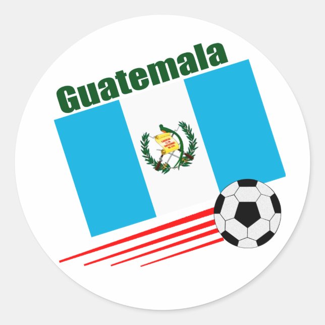Guatemala-Fußballmannschaft Runder Aufkleber (Vorderseite)