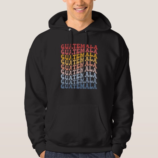 Guatemala Groovy Retro Guatemalan Hoodie (Vorderseite)