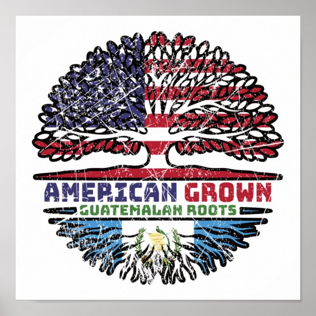 Guatemala Guatemala USA USA Vereinigte Staaten Poster (Vorne)
