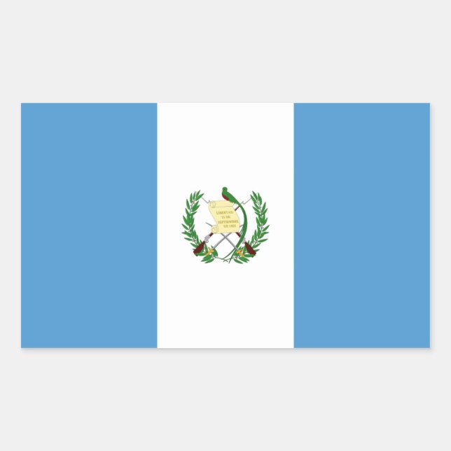 Guatemala/guatemaltekische Flagge Rechteckiger Aufkleber (Vorderseite)