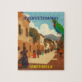 GUATEMALA, HUEHUETENANGO Retro poster Puzzle