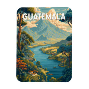 Guatemala Illustration Reisen Vintag Magnet