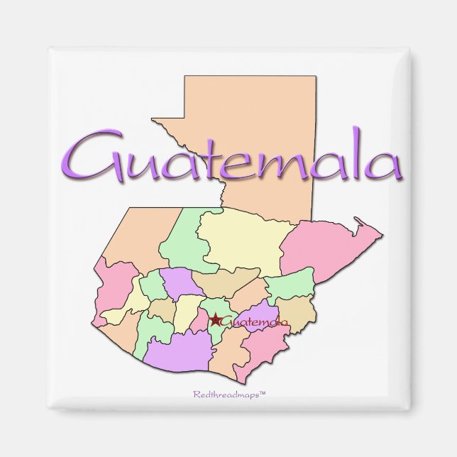Guatemala-Karte Magnet (Vorne)