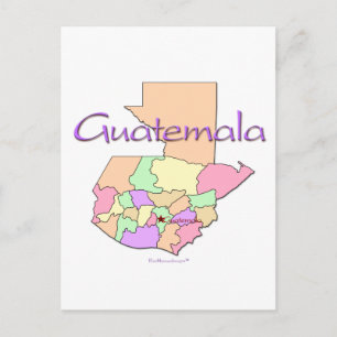 Guatemala-Karte Postkarte