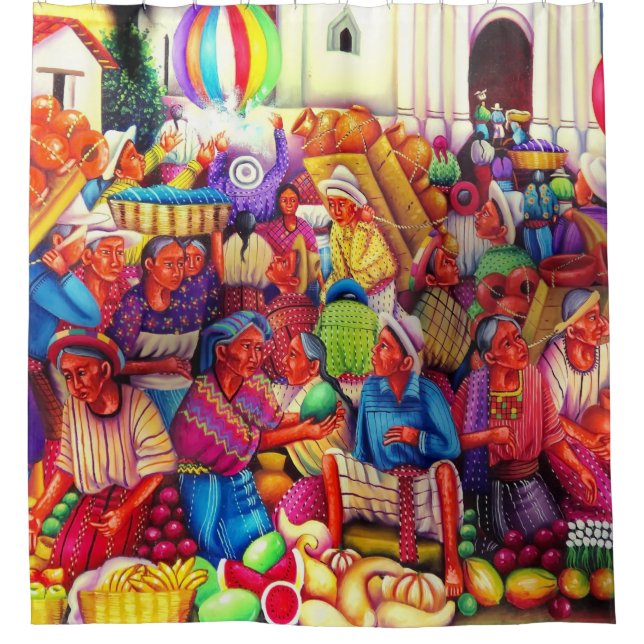 Guatemala Kunstduschvorhang Duschvorhang (Vorderseite)