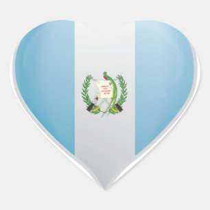 Guatemala Liebe Flaggenstempel Herz-Aufkleber
