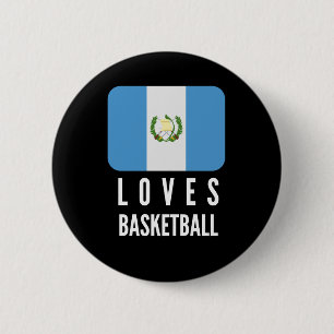 Guatemala Lieben Basketball Button