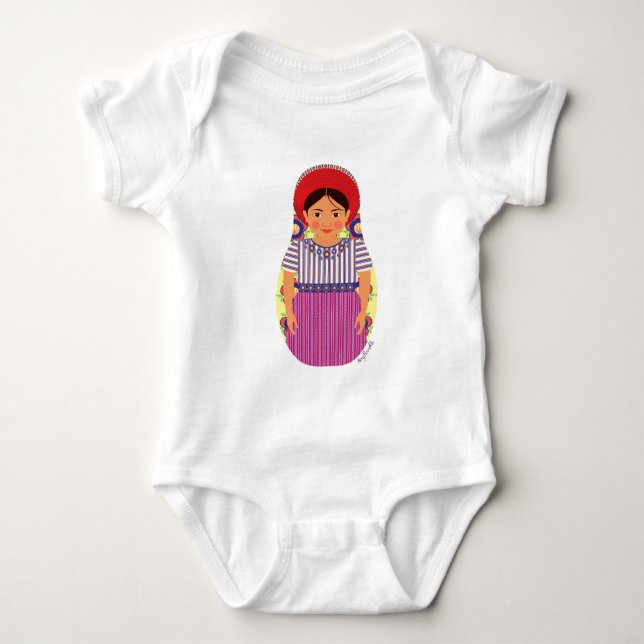 Guatemala Matryoshka Baby Bodysuit Strampler (Vorderseite)