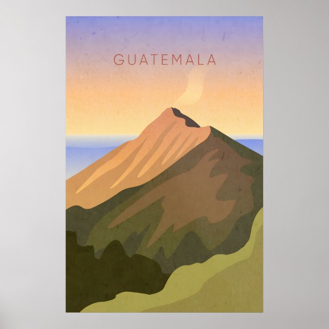 Guatemala Minimal Reiseplakat Poster (Vorne)
