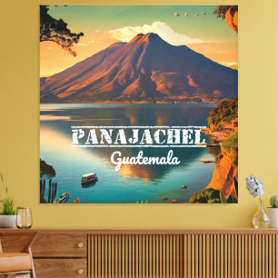 Guatemala Panajachel Vintage Retro Leinwanddruck