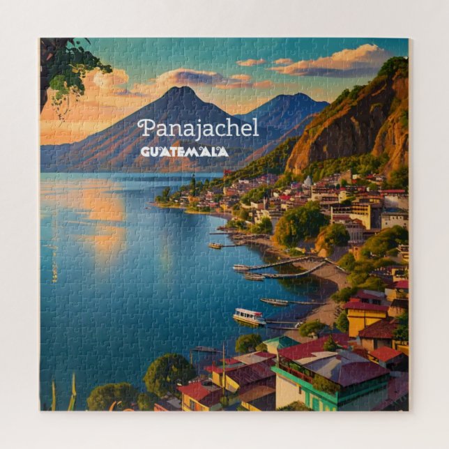 Guatemala Panajachel | Vintage Retro Puzzle (Vertikal)
