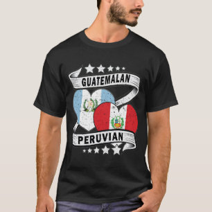 Guatemala Peru Flag halb guatemaltekisch halb peru T-Shirt