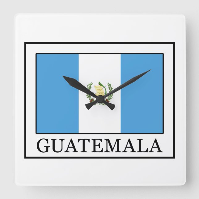 Guatemala Quadratische Wanduhr (Vorderseite)